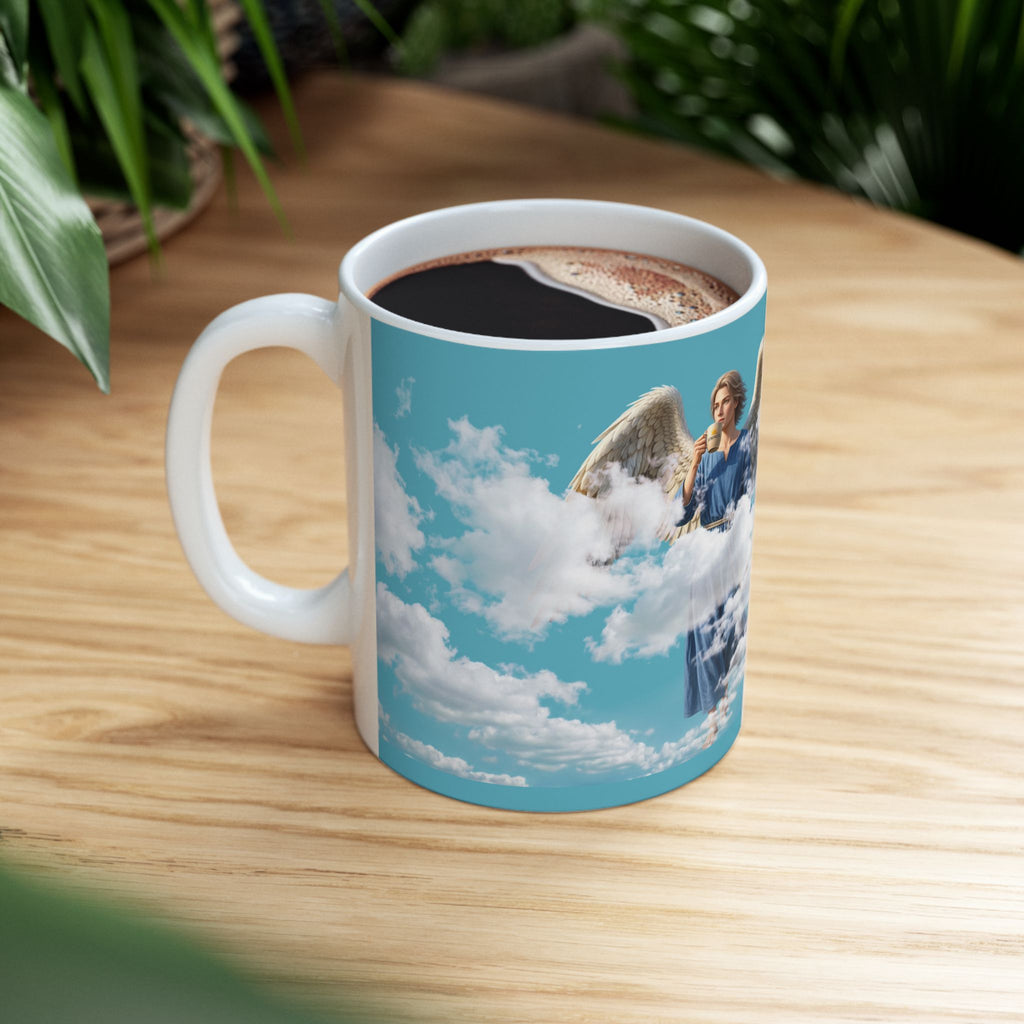 Angel in the Clouds Ceramic Mug — Heavenly Cloudscape Coffee Cup (11oz, 15oz)
