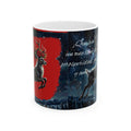Holiday Reindeer Mug — Festive Night Sky Ceramic Coffee Cup (11oz & 15oz)