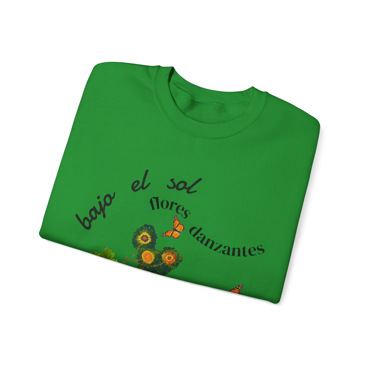 Floral Butterflies Crewneck Sweatshirt — "bajo el sol flores danzantes"