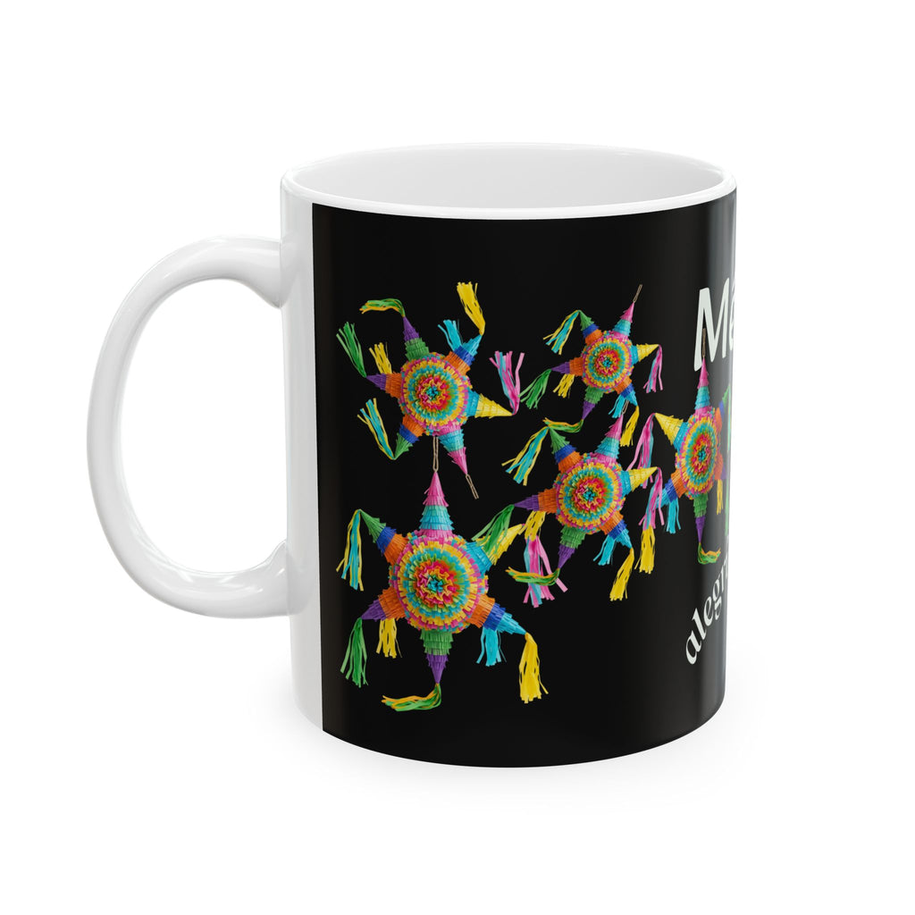 Mexico Alegría y Fiesta Mug — Colorful Piñata Ceramic Coffee Cup (11oz, 15oz)