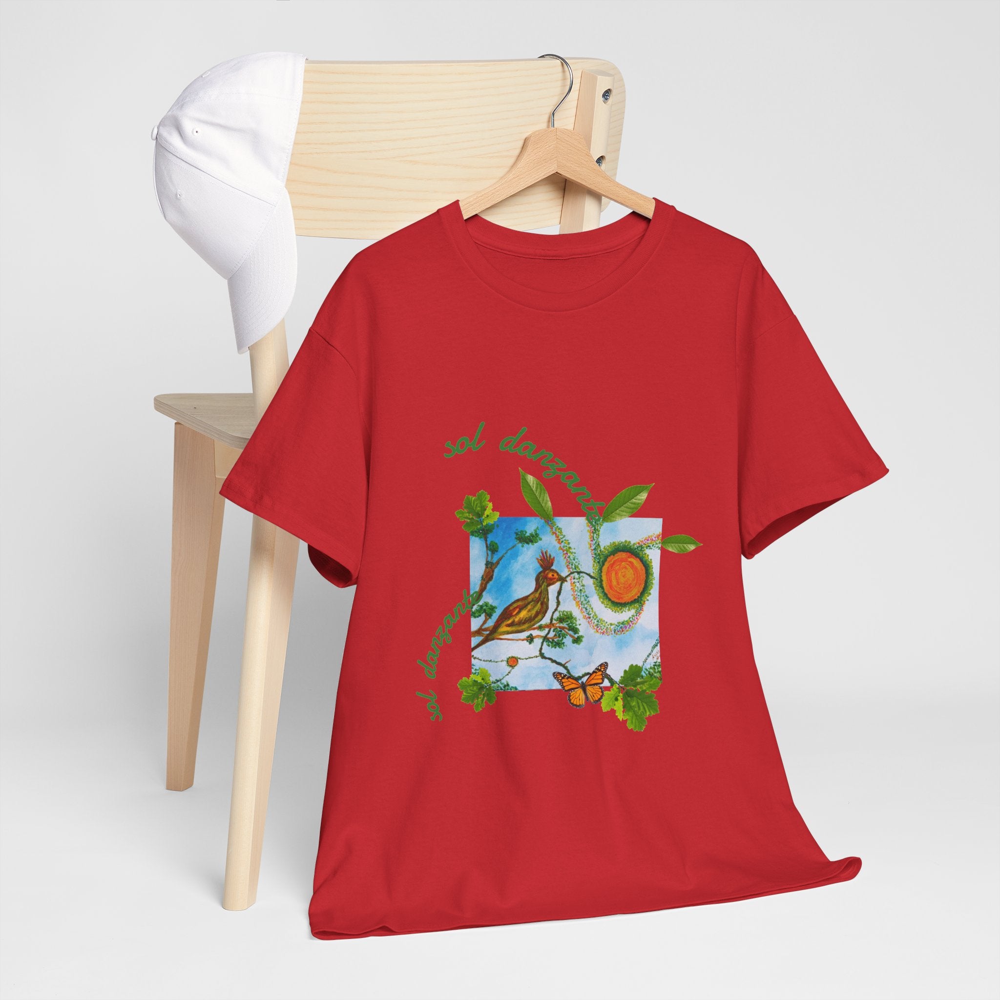 Nature Sunbird Tee — 'sol danzar' Floral Bird Graphic T‑Shirt