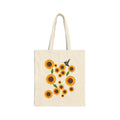 Sunflower Hummingbird Cotton Canvas Tote Bag — Eco Market Tote