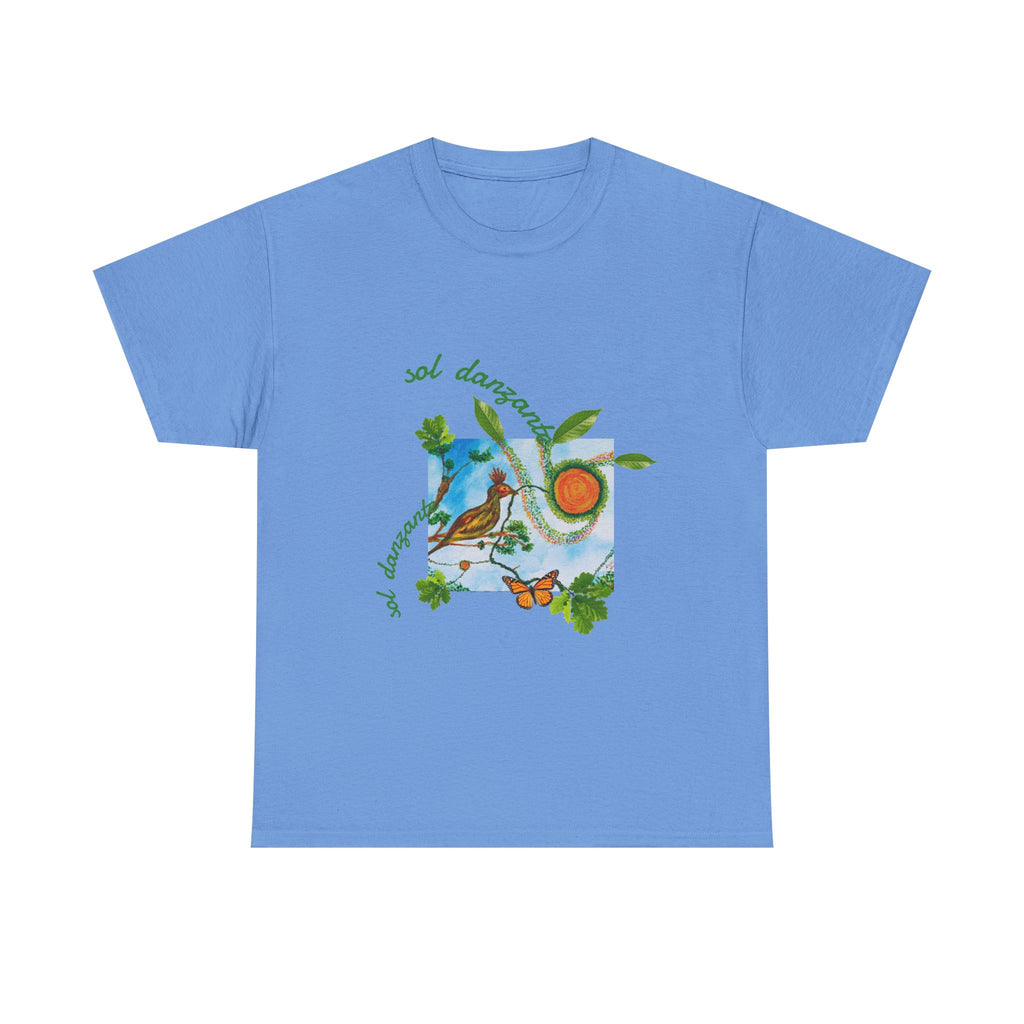 Nature Sunbird Tee — 'sol danzar' Floral Bird Graphic T‑Shirt