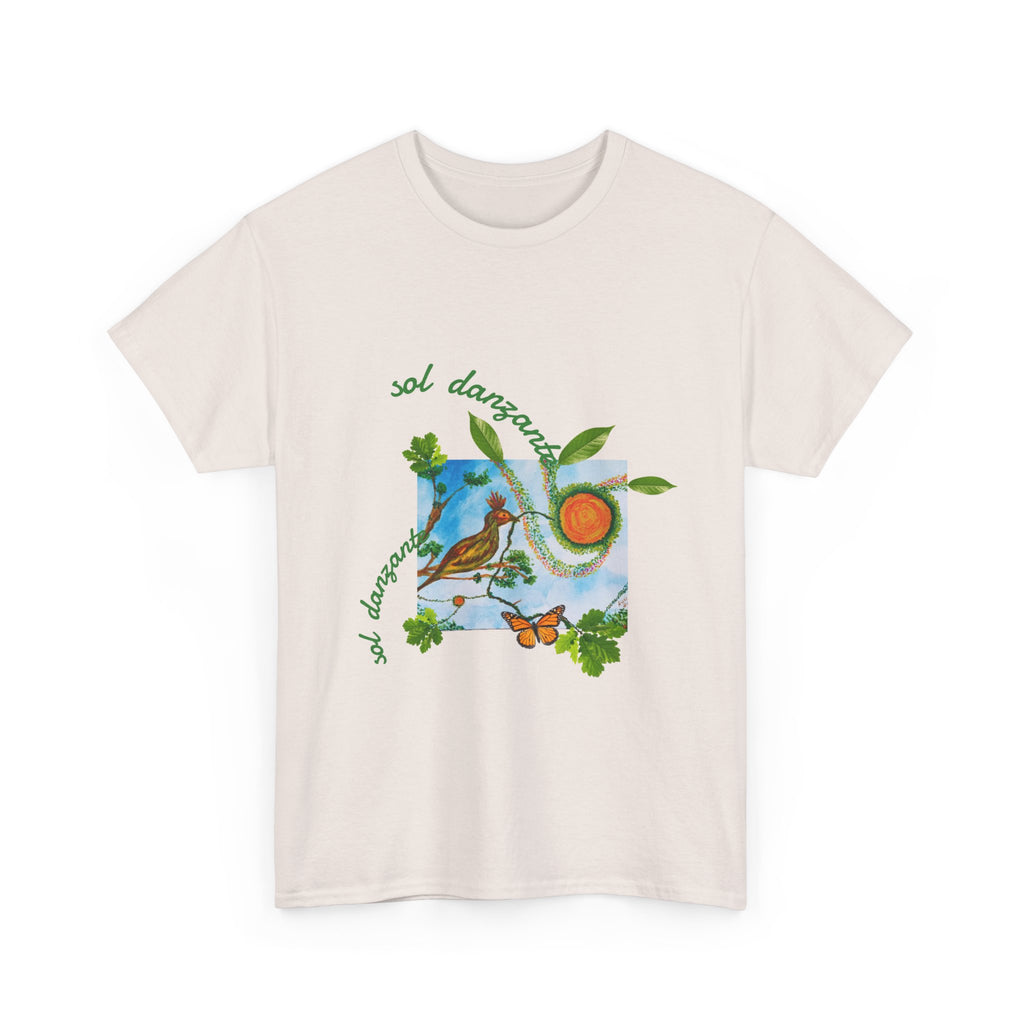 Nature Sunbird Tee — 'sol danzar' Floral Bird Graphic T‑Shirt