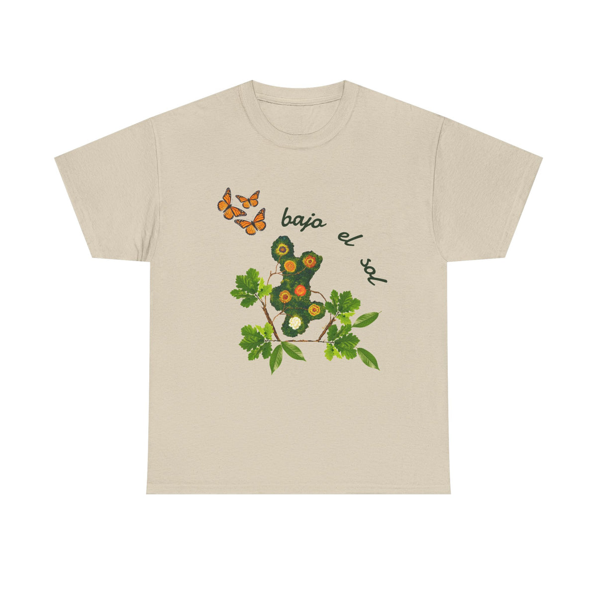 Floral Cactus & Butterflies Tee — "bajo el sol"
