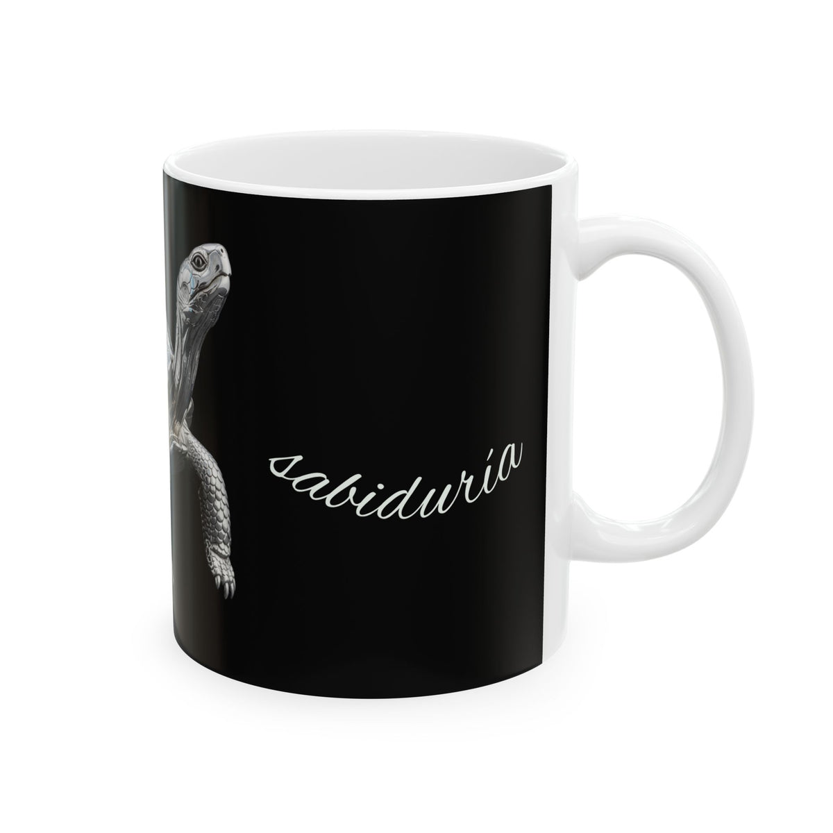 Tortoise Ceramic Mug — Realistic Turtle Art Coffee Cup (11oz & 15oz)