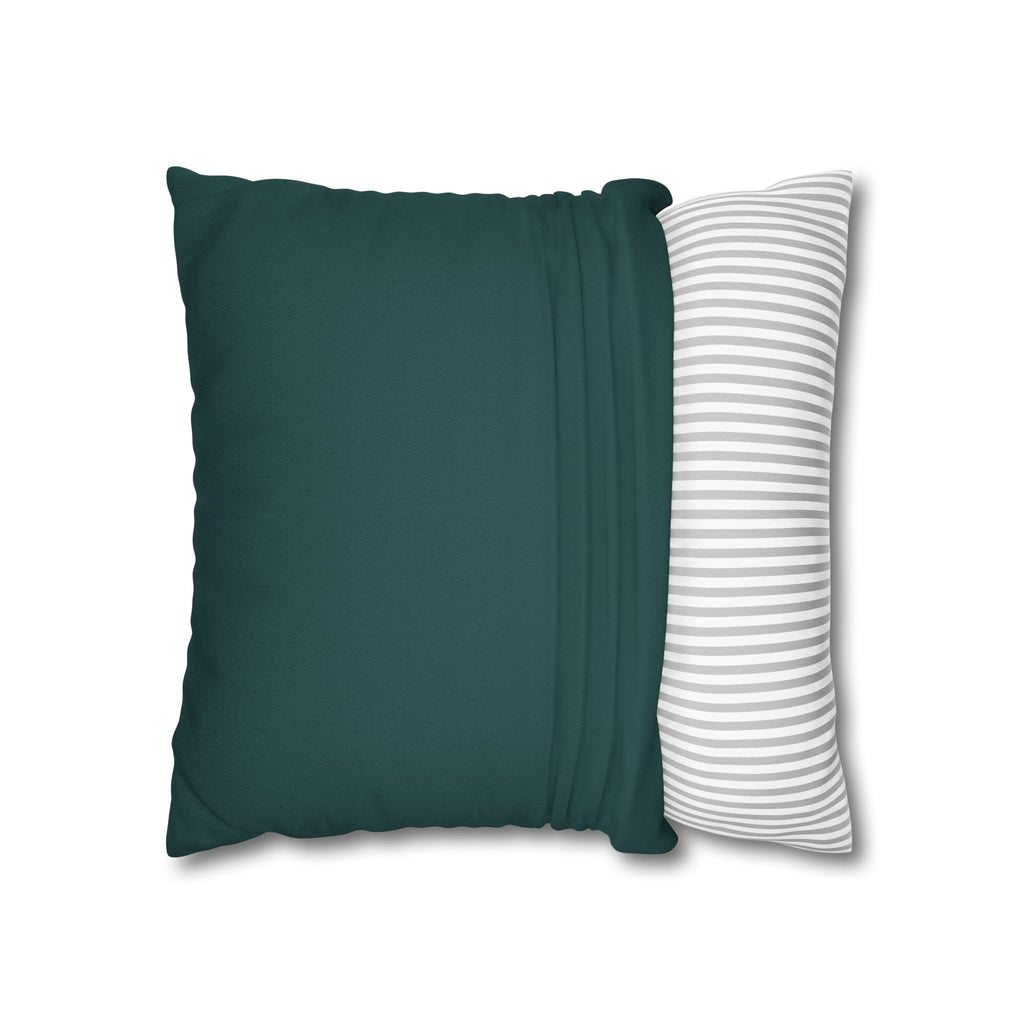 Solo Funda, no incluye relleno. Solid Teal Square Pillowcase — Spun Polyester Decorative Throw Pillow Cover