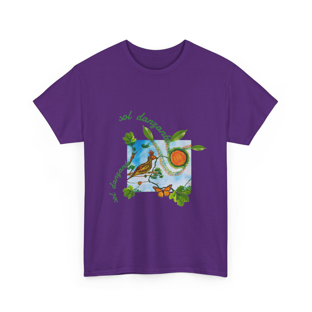 Nature Sunbird Tee — 'sol danzar' Floral Bird Graphic T‑Shirt