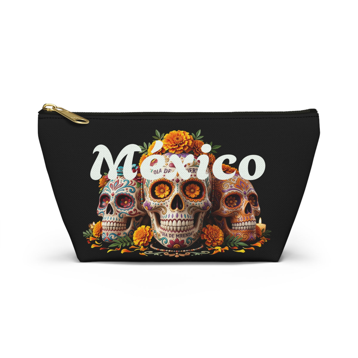 Mexico Day of the Dead Sugar Skull Accessory Pouch