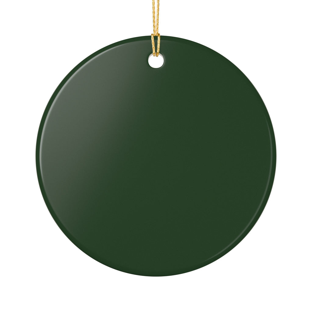 Starburst Ceramic Heart Ornament — Gold Star Christmas Decoration