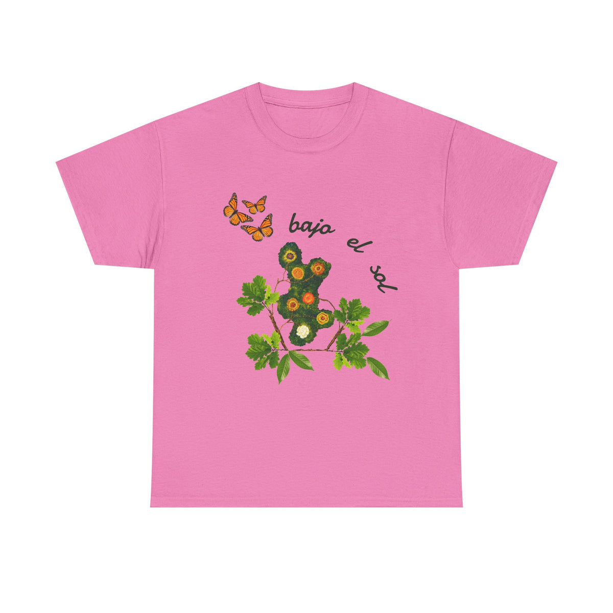 Floral Cactus & Butterflies Tee — "bajo el sol"