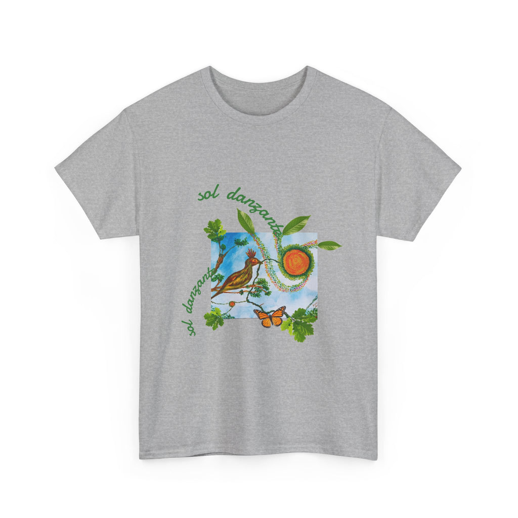 Nature Sunbird Tee — 'sol danzar' Floral Bird Graphic T‑Shirt