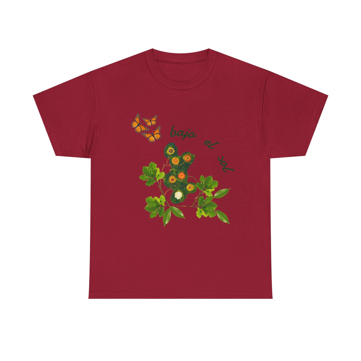 Floral Cactus & Butterflies Tee — "bajo el sol"
