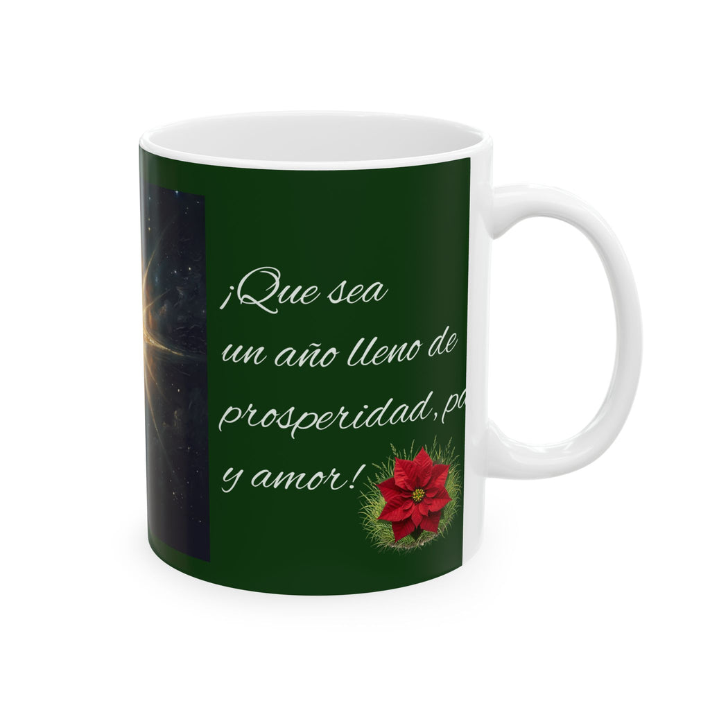 Christmas Star Ceramic Mug — Festive Holiday Greeting Coffee Cup (11oz/15oz)