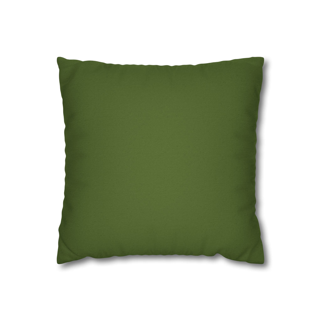 Solo Funda, no incluye relleno. Solid Olive Green Square Pillowcase — Spun Polyester Decorative Throw Pillow Cover