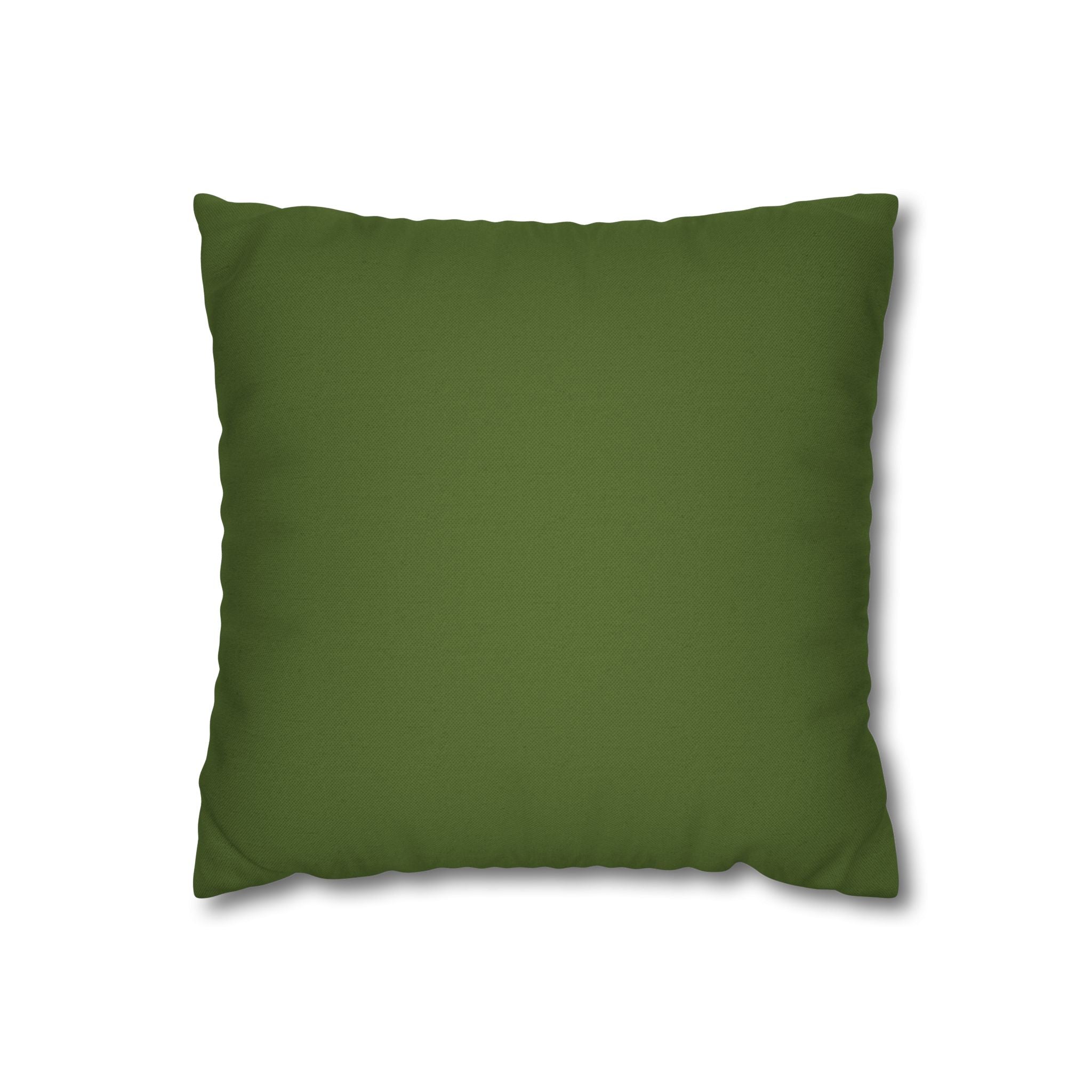 Solo Funda, no incluye relleno. Solid Olive Green Square Pillowcase — Spun Polyester Decorative Throw Pillow Cover