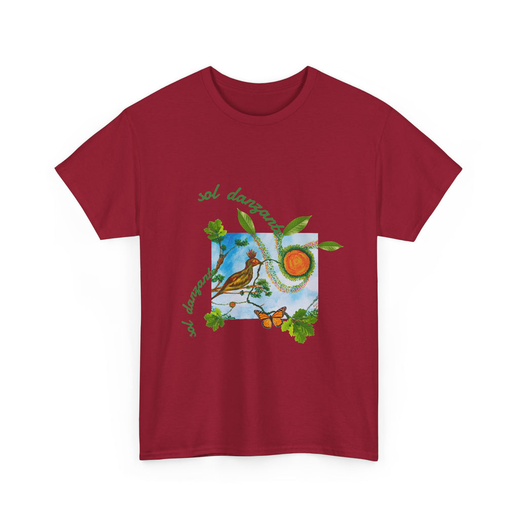 Nature Sunbird Tee — 'sol danzar' Floral Bird Graphic T‑Shirt