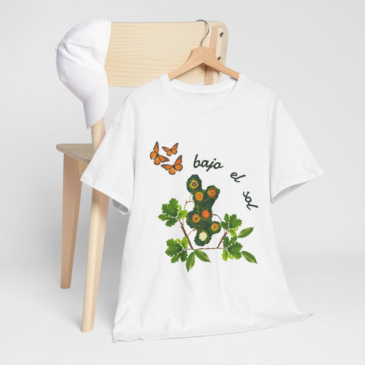 Floral Cactus & Butterflies Tee — "bajo el sol"