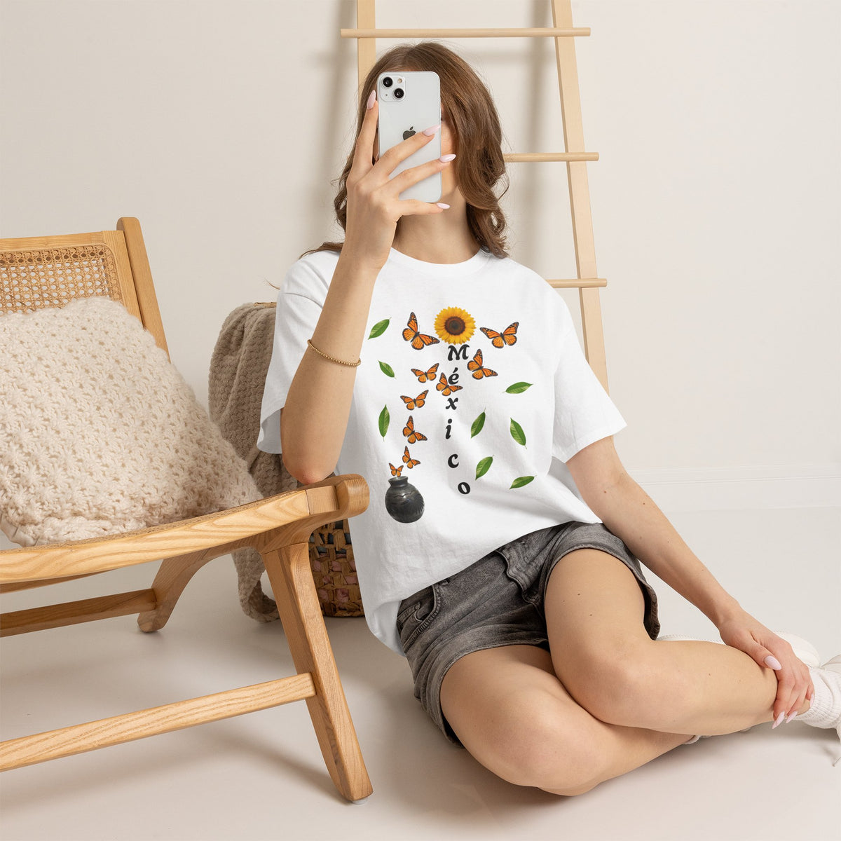 Mexico Monarch Butterfly Sunflower T‑Shirt