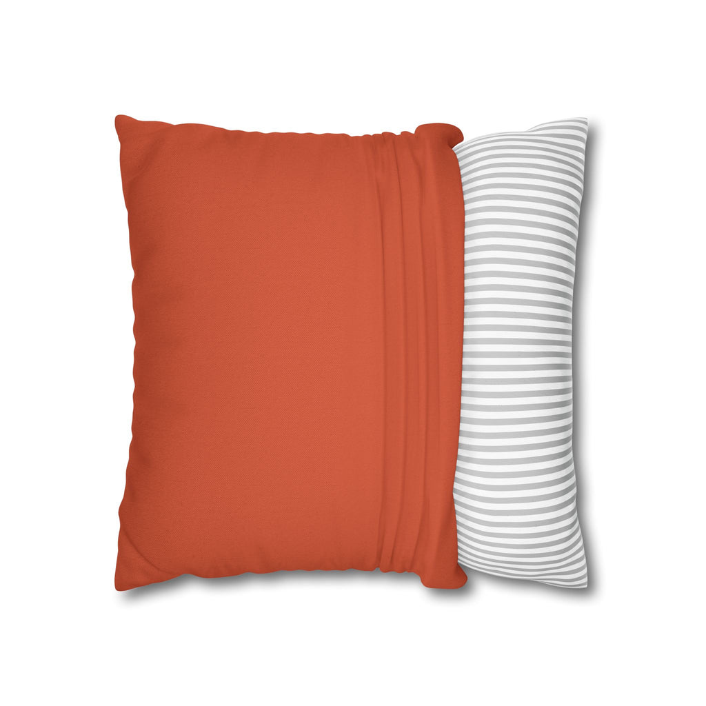 Solo Funda, no incluye relleno.  Orange Decorative Pillowcase — Solid Spun Polyester Square Cushion Cover