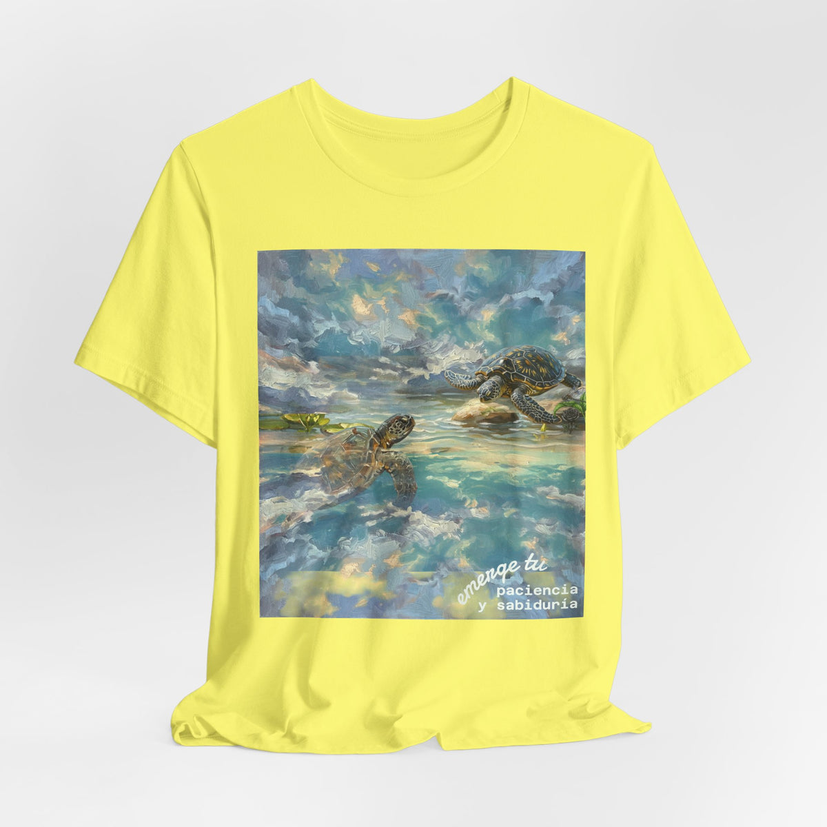 Sea Turtle Beach Art T-Shirt – Coastal Ocean Wave Graphic Tee