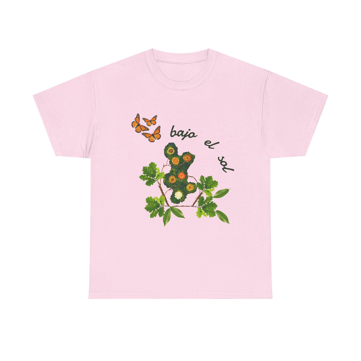 Floral Cactus & Butterflies Tee — "bajo el sol"
