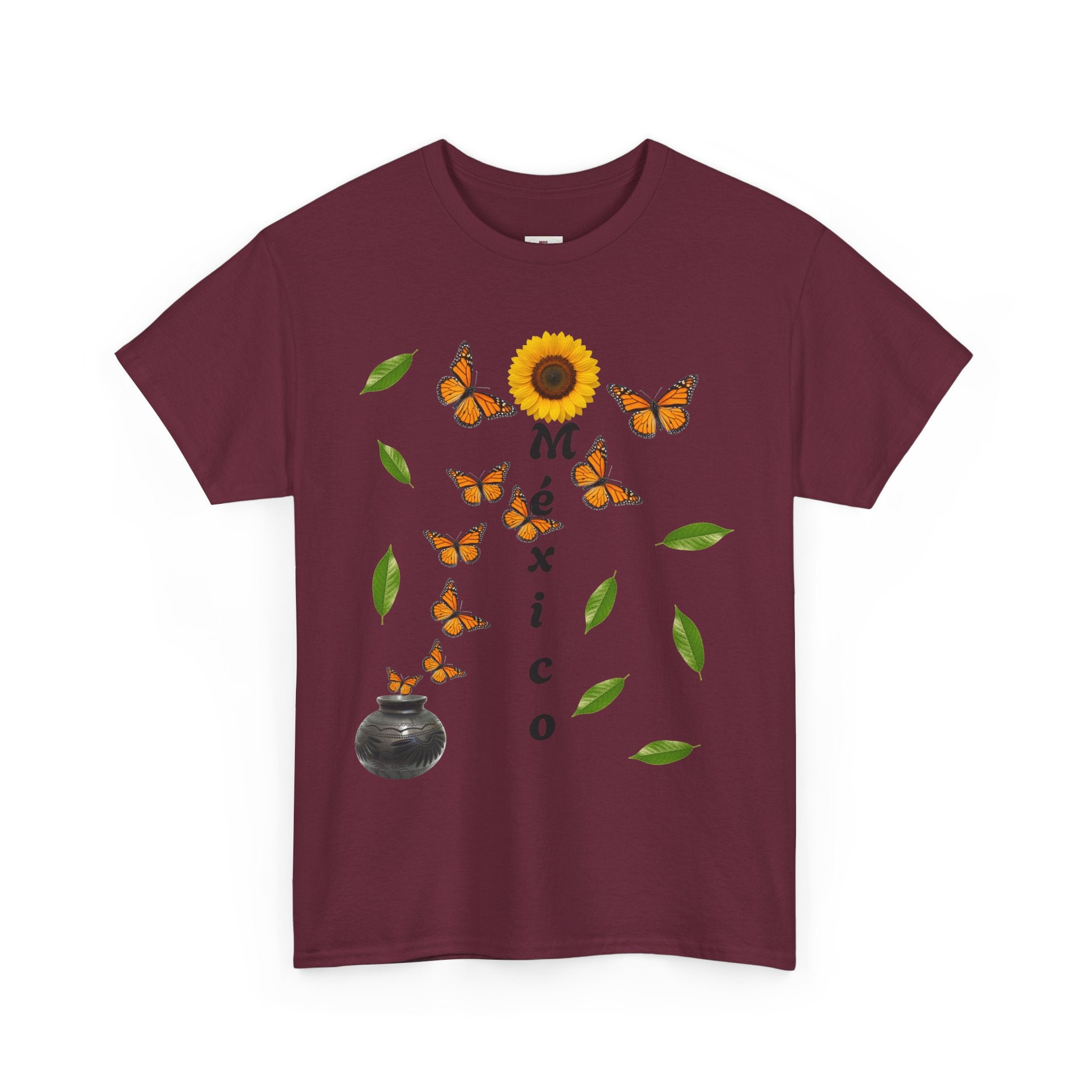 Mexico Monarch Butterfly Sunflower T‑Shirt