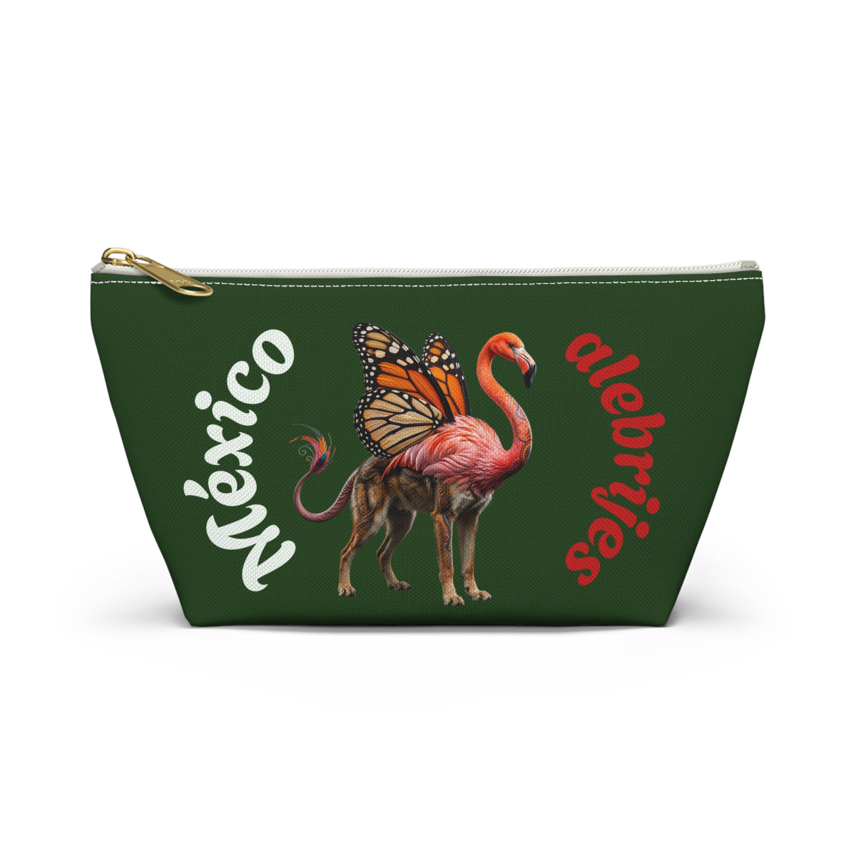 Mexico alebrije  Flamingo Butterfly Accessory Pouch