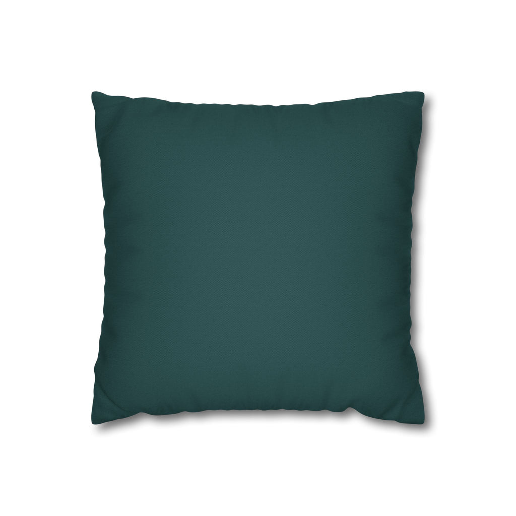 Solo Funda, no incluye relleno. Solid Teal Square Pillowcase — Spun Polyester Decorative Throw Pillow Cover