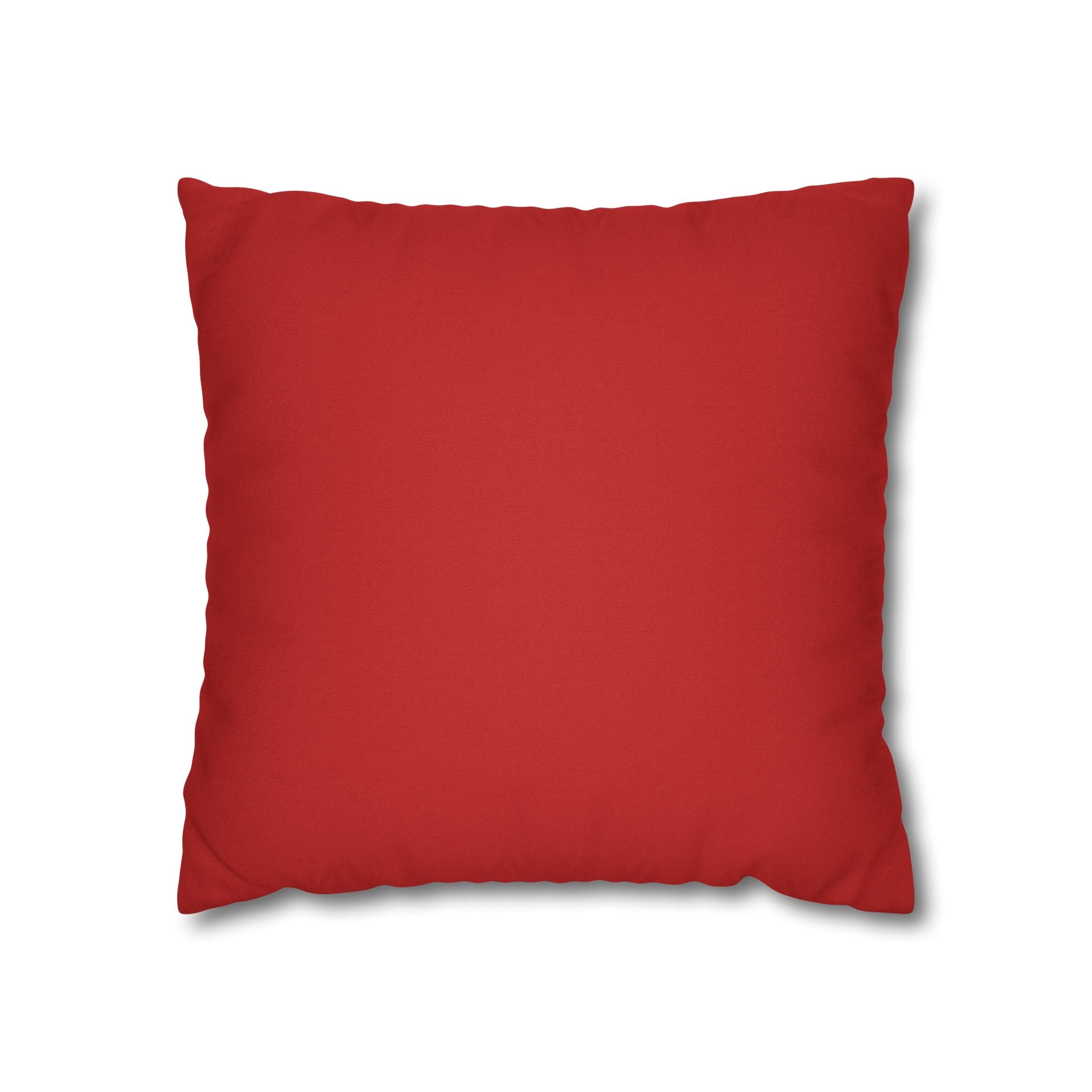 Solid Red Decorative Pillowcase - Spun Polyester Square Throw Pillow Cover