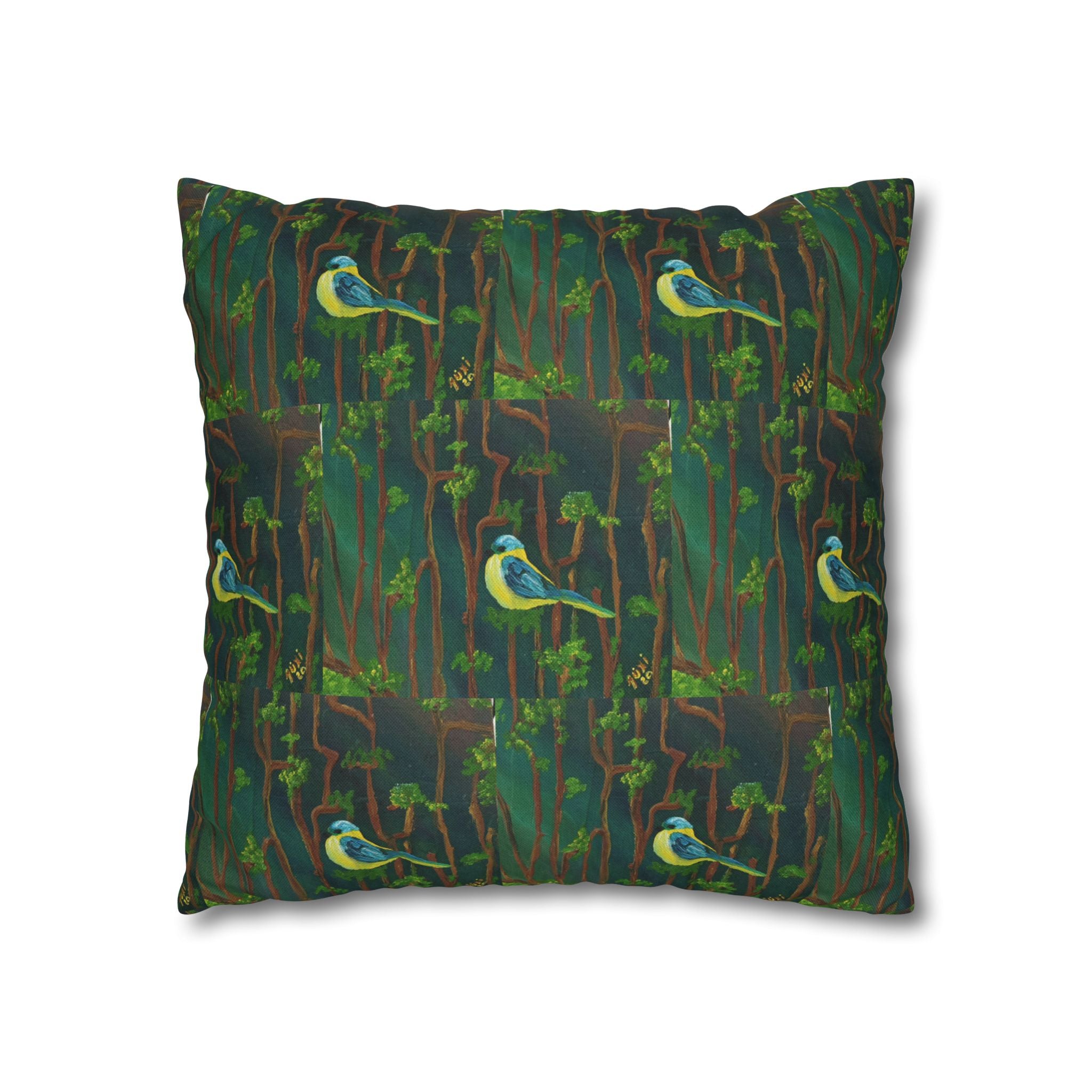 Solo Funda, no incluye relleno. Solid Olive Green Square Pillowcase — Spun Polyester Decorative Throw Pillow Cover