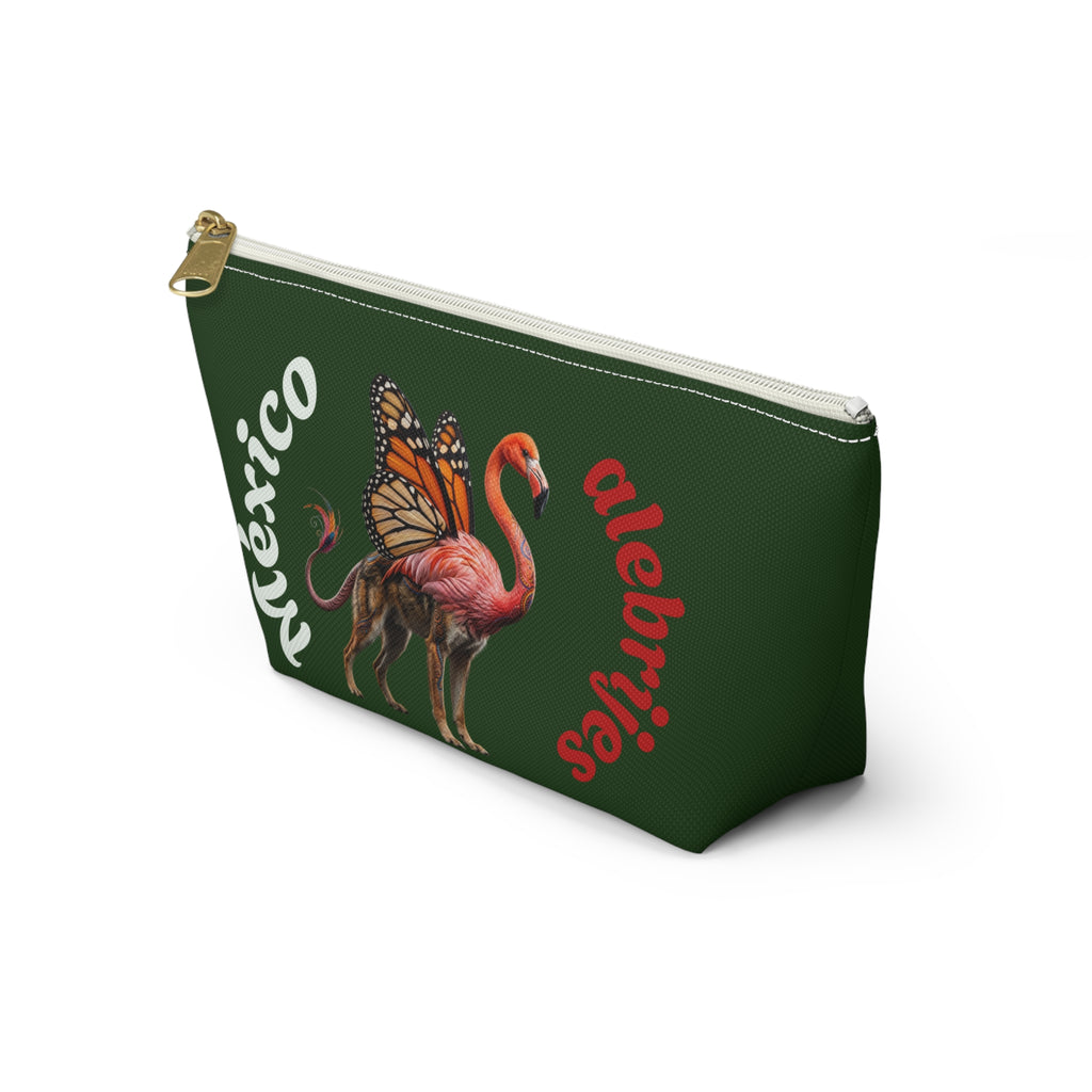 Mexico alebrije  Flamingo Butterfly Accessory Pouch