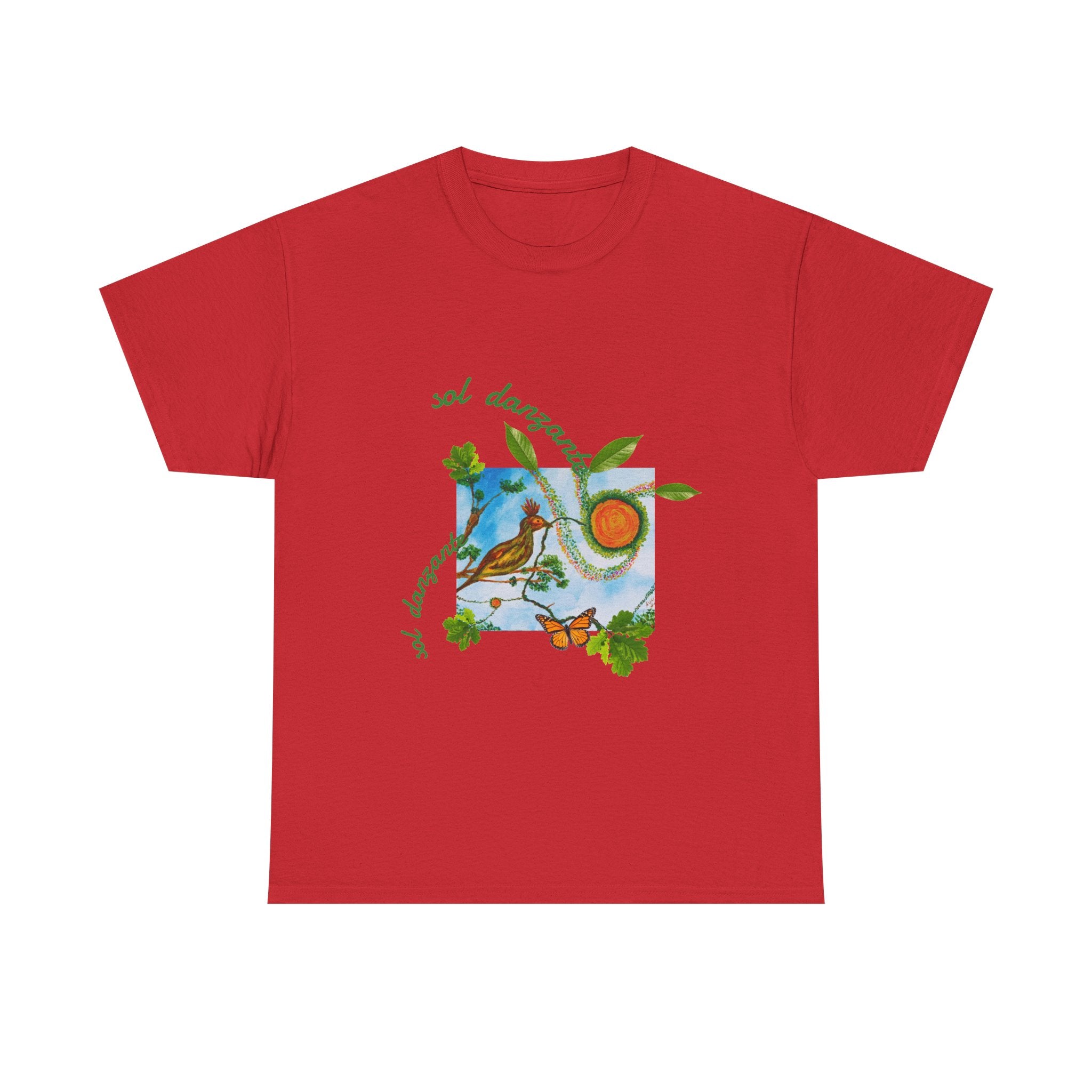 Nature Sunbird Tee — 'sol danzar' Floral Bird Graphic T‑Shirt