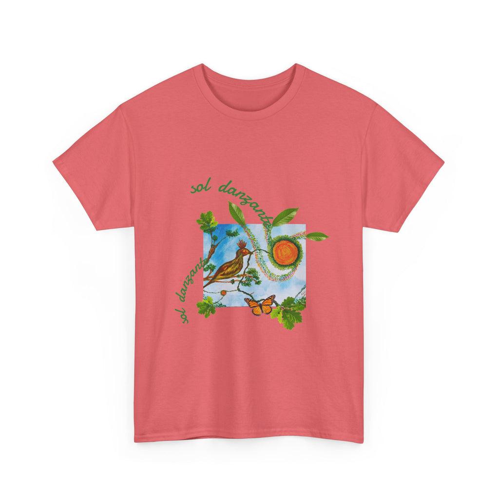 Nature Sunbird Tee — 'sol danzar' Floral Bird Graphic T‑Shirt