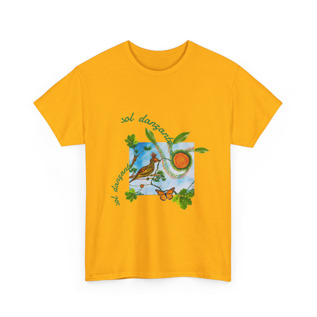 Nature Sunbird Tee — 'sol danzar' Floral Bird Graphic T‑Shirt