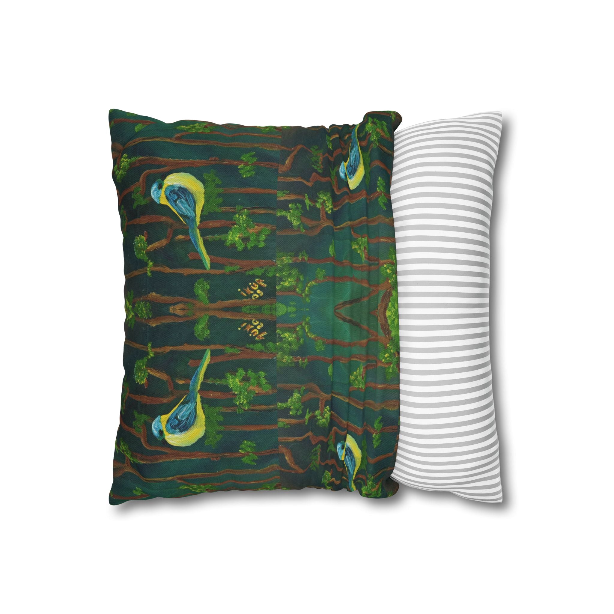 Solo Funda, no incluye relleno. Solid Olive Green Square Pillowcase — Spun Polyester Decorative Throw Pillow Cover