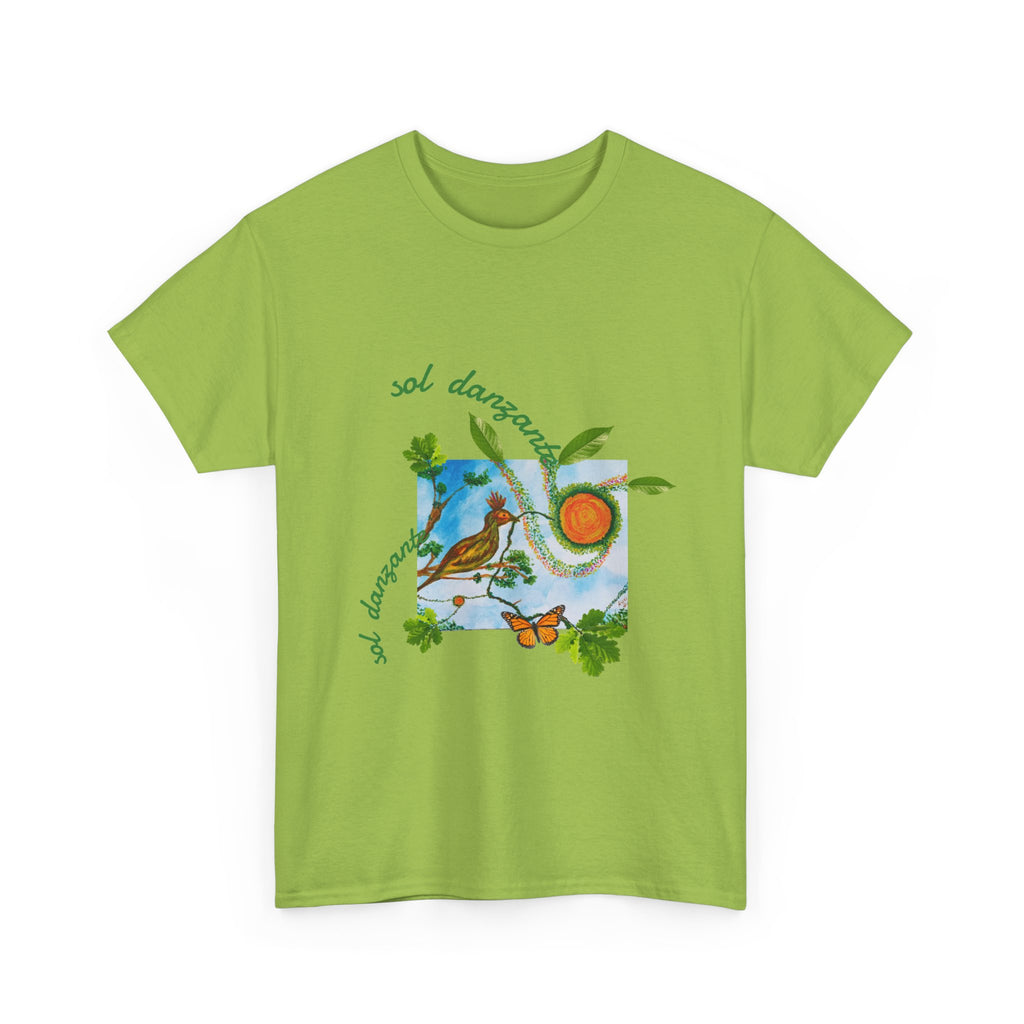 Nature Sunbird Tee — 'sol danzar' Floral Bird Graphic T‑Shirt