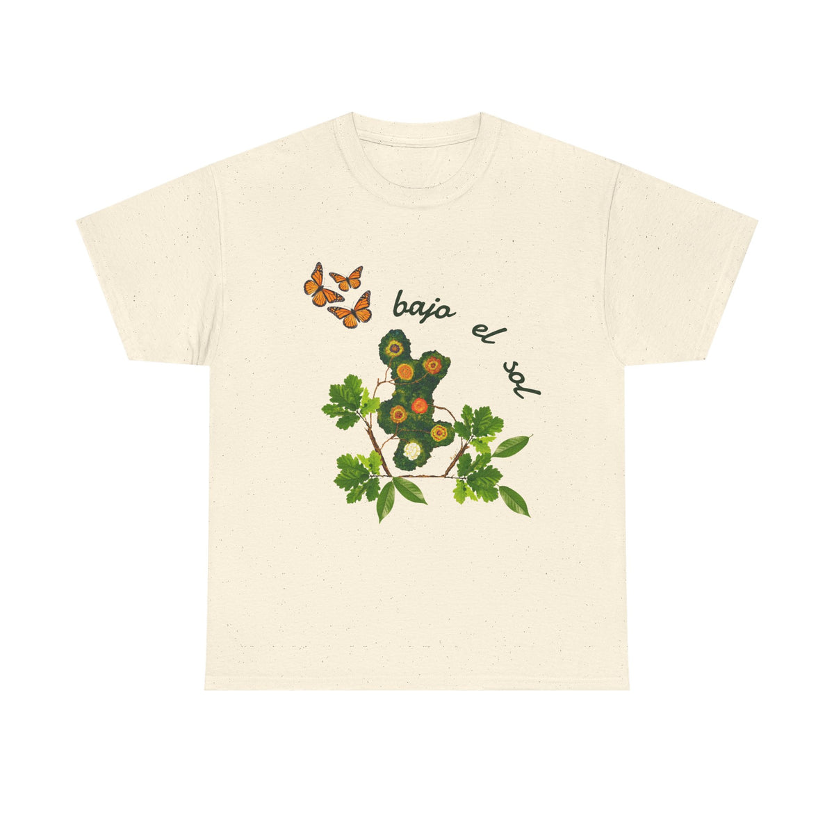 Floral Cactus & Butterflies Tee — "bajo el sol"