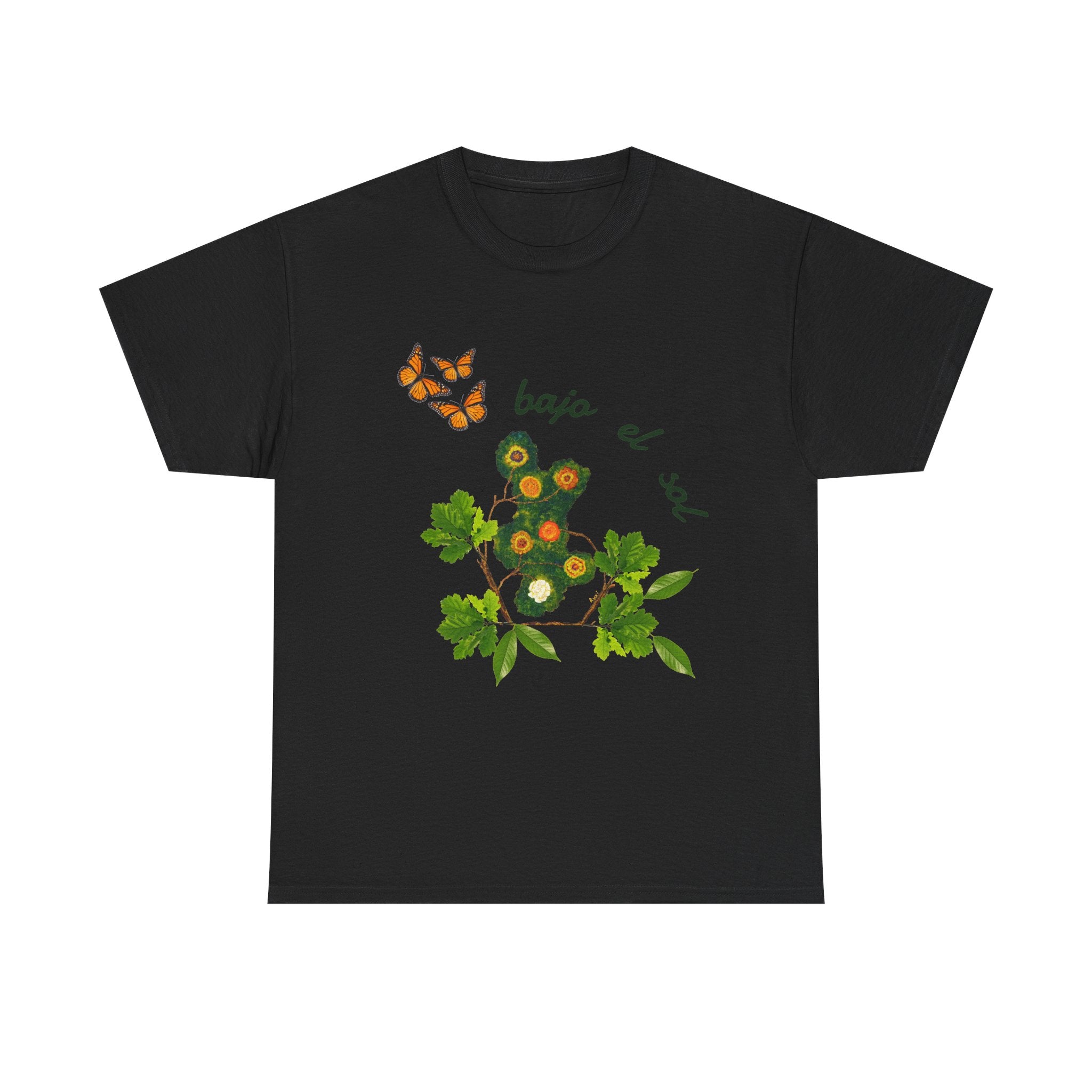 Floral Cactus & Butterflies Tee — "bajo el sol"