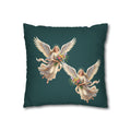 Solo Funda, no incluye relleno. Solid Teal Decorative Pillowcase — Polyester Square Throw Pillow Cover