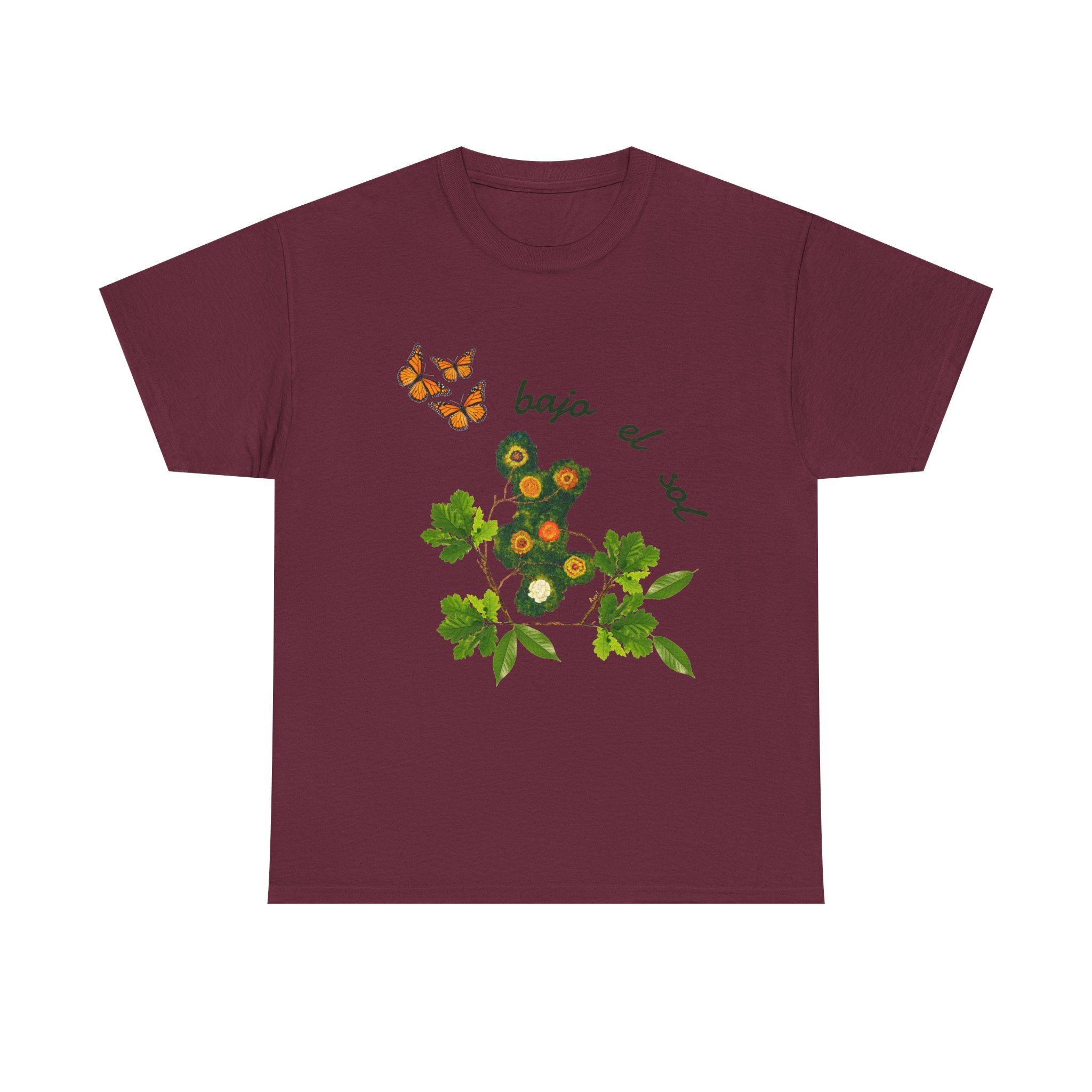 Floral Cactus & Butterflies Tee — "bajo el sol"