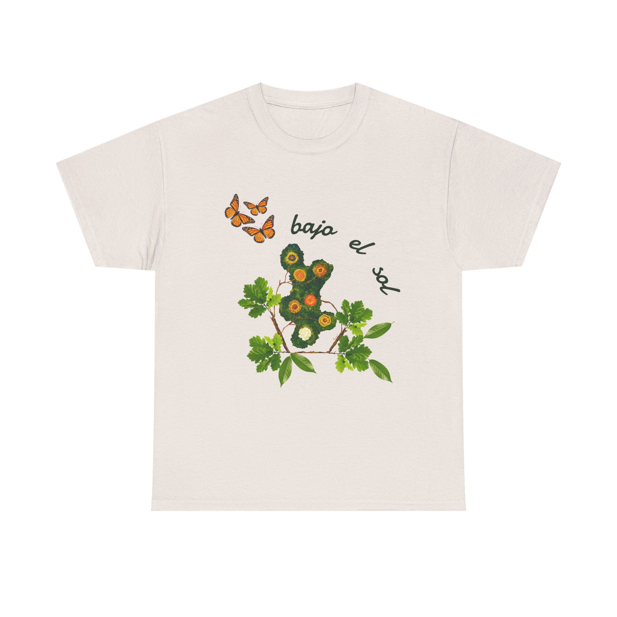 Floral Cactus & Butterflies Tee — "bajo el sol"