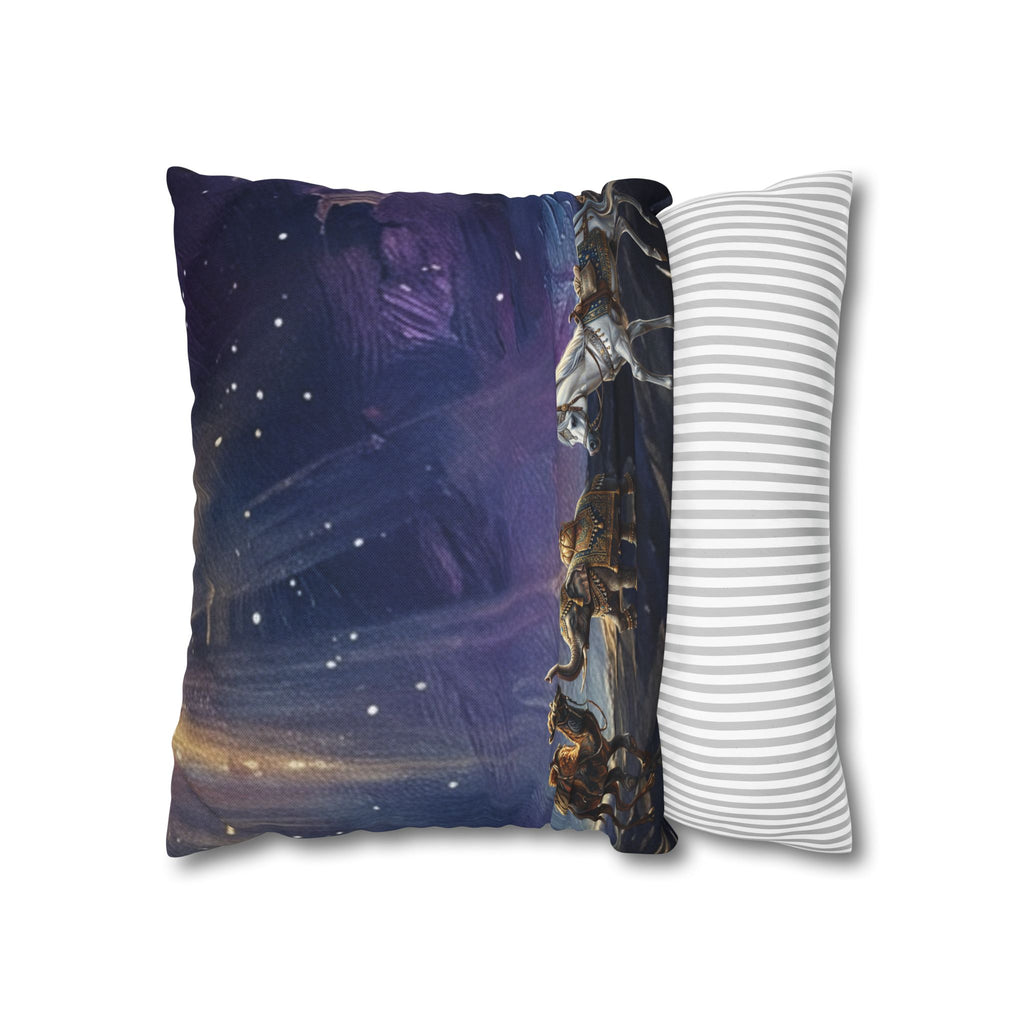 Nativity Three Wise Men Pillowcase — Starry Night Christmas Decorative Throw Pillow