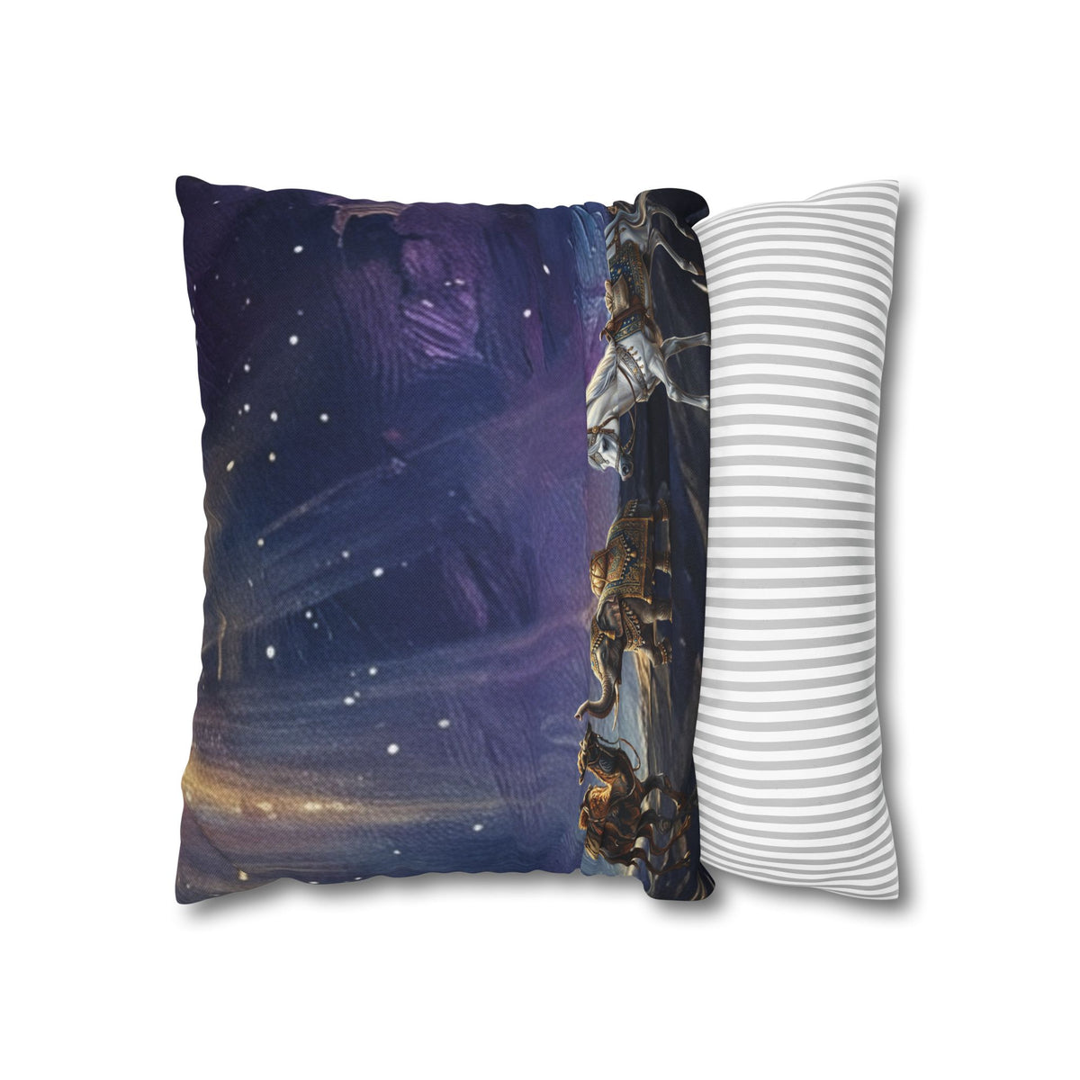 Nativity Three Wise Men Pillowcase — Starry Night Christmas Decorative Throw Pillow