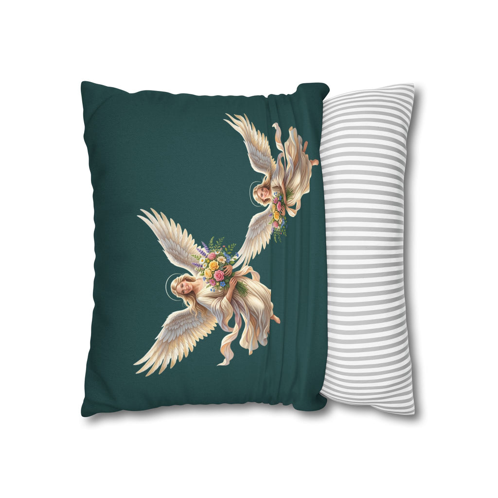 Solo Funda, no incluye relleno. Solid Teal Decorative Pillowcase — Polyester Square Throw Pillow Cover