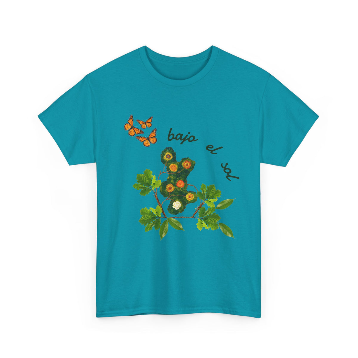 Floral Cactus & Butterflies Tee — "bajo el sol"
