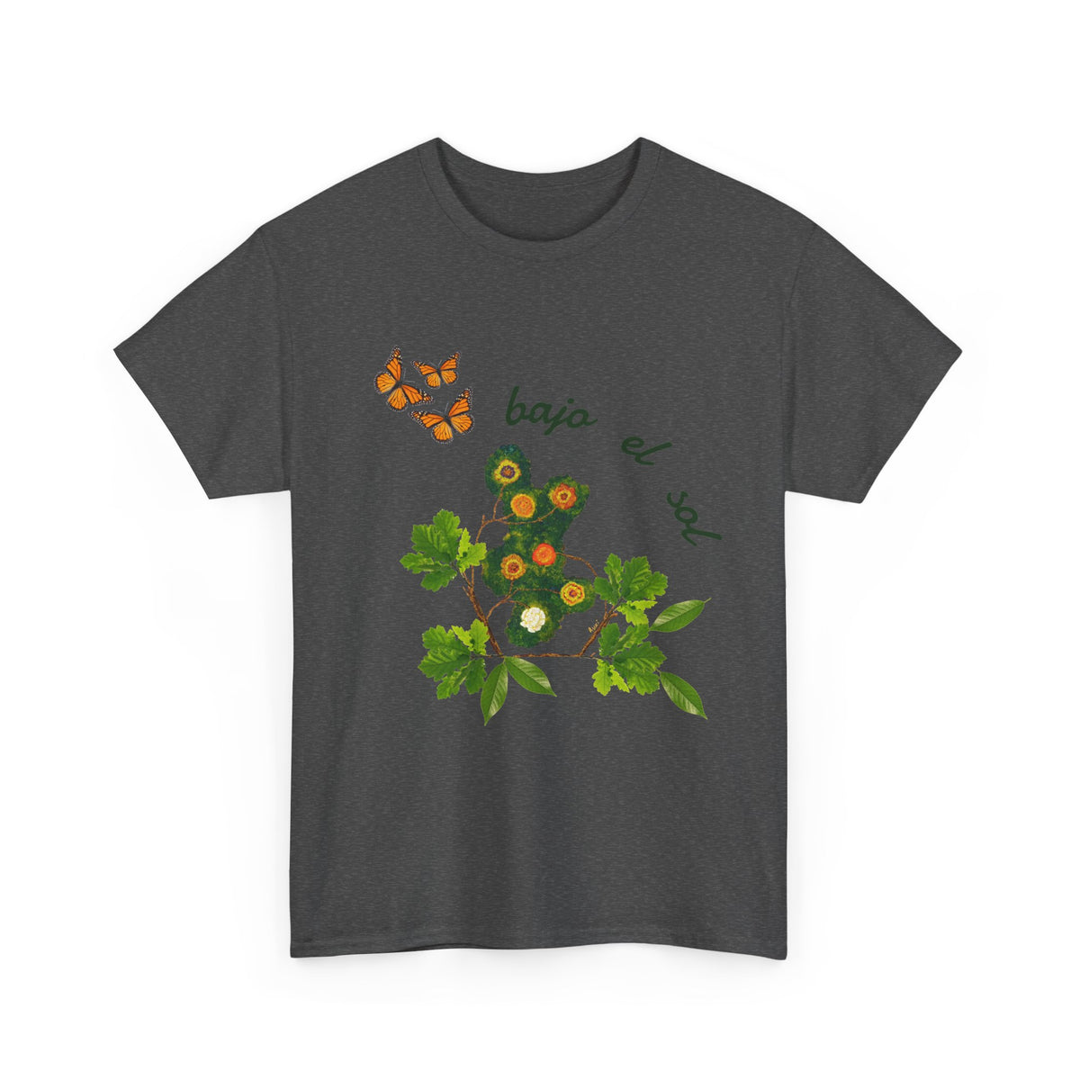 Floral Cactus & Butterflies Tee — "bajo el sol"