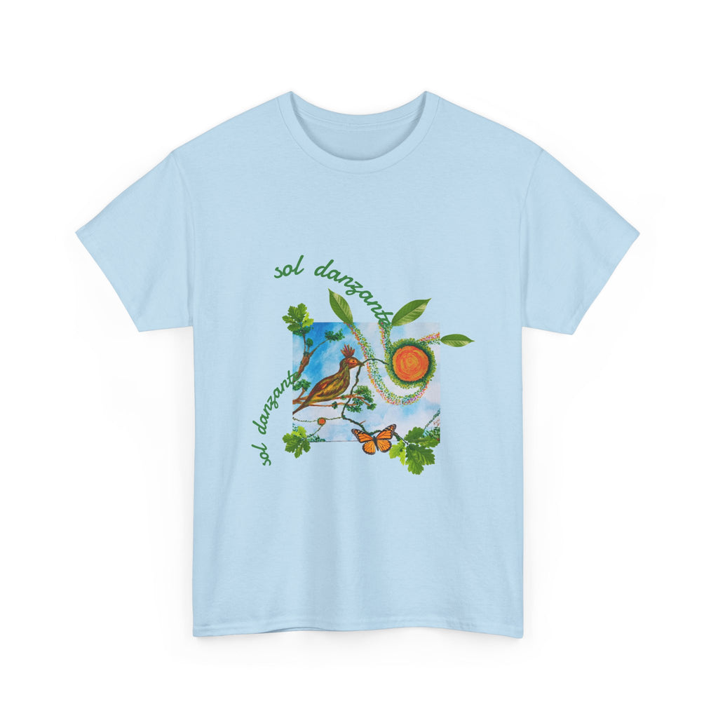 Nature Sunbird Tee — 'sol danzar' Floral Bird Graphic T‑Shirt