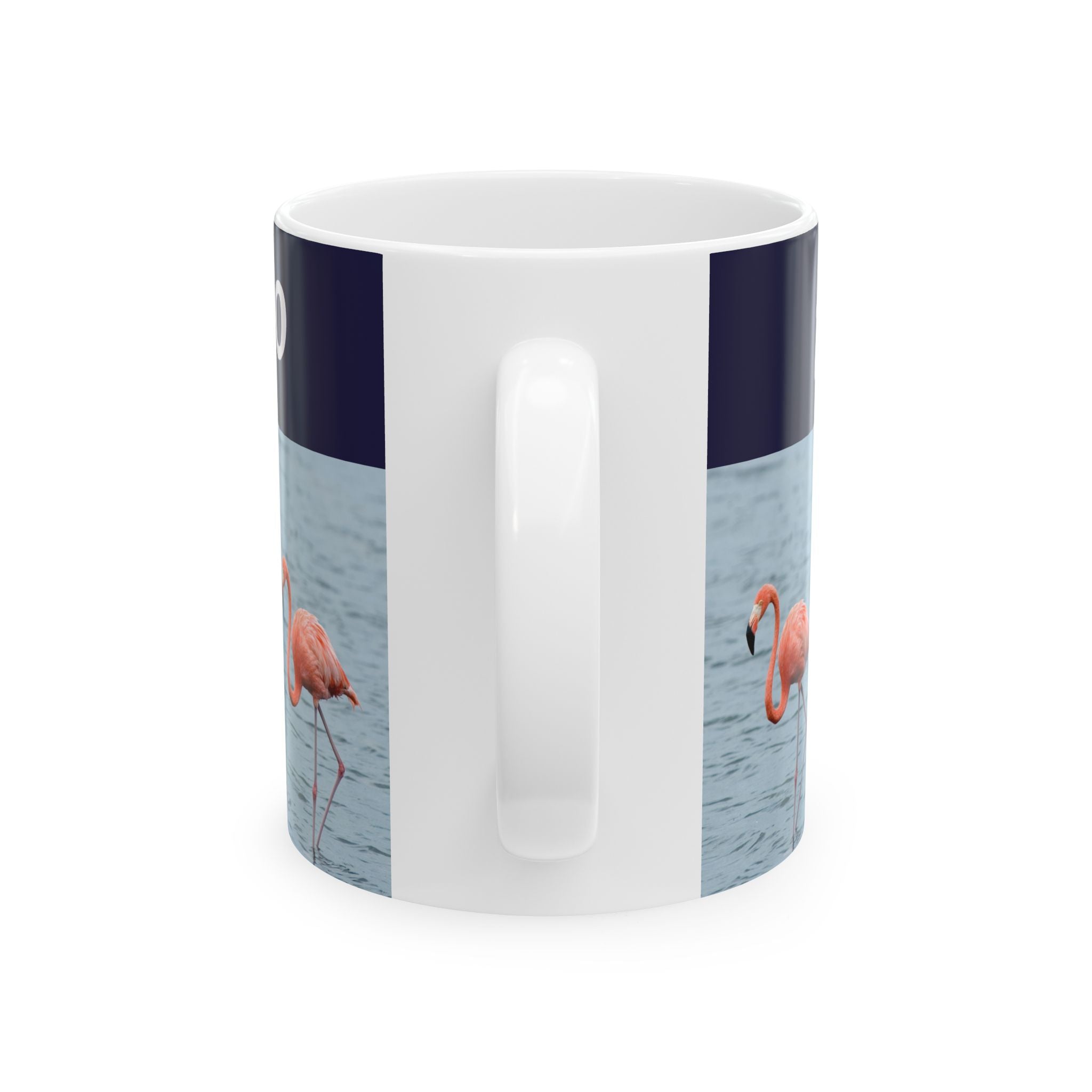 Flamingo & Sunflower Ceramic Mug (11oz, 15oz) - Tropical Bird Coffee Cup