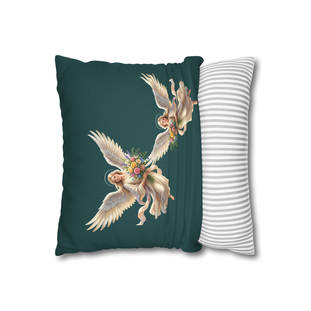 Solo Funda, no incluye relleno. Solid Teal Decorative Pillowcase — Polyester Square Throw Pillow Cover